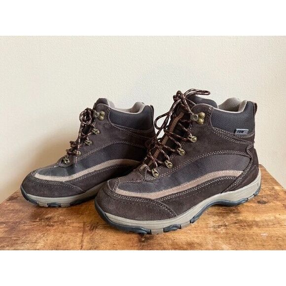 LL Bean Brown Suede Hiking Boot Men's Size 9.5 Trek 2.5 Prima Loft 258265 - Picture 3 of 7